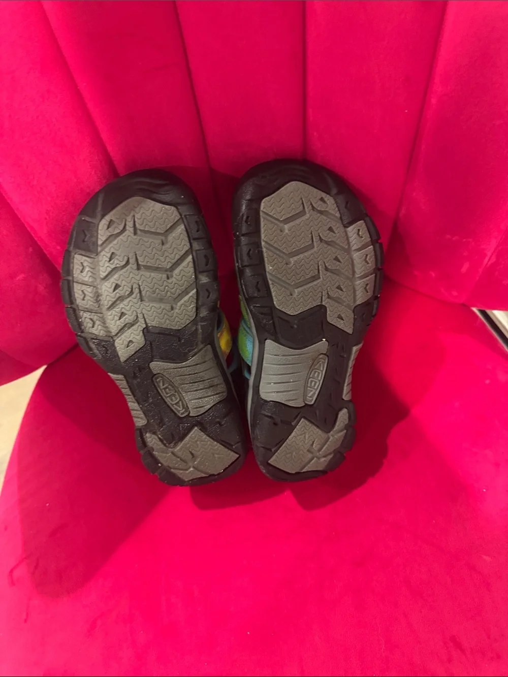 Worn ONCE Keen Tie Dye Kids Rainbow Strappy Sandals outdoor shoes